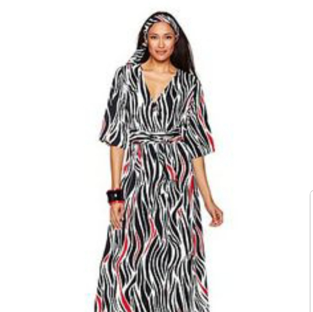 Nikki Poulos Maxi Dress with Scarf